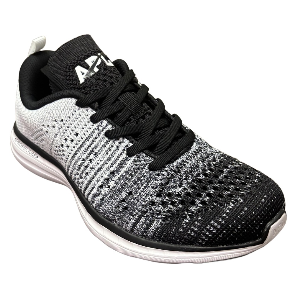 NWT APL TechLoom Pro Black Heather Grey White Athletic Running Sneaker Women 6.5